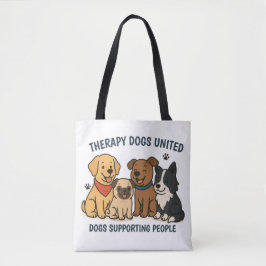 Süße Hunde unterstützen Menschen TDU-Tasche