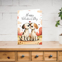 Süße Hunde Valentinstagskarte