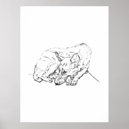 Süße Hunde-Wandkunst, Deutsche Schäferhund-Kunstpr Poster