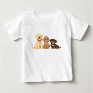 Süße Hundefamilie Vektor Illustration Baby T-shirt