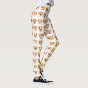 Süße Hundegesichter Lustiges Haustierliebhaber-Mus Leggings