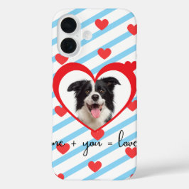 Süße Hundeliebe-Handyhülle – Ich + Du = Liebe – Ad iPhone 16 Hülle