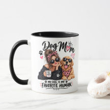 Süße Hundemutter Golden Retriever Kaffeeliebhaberi