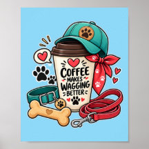 Süße Hundemutter-Kaffee macht Wedeln besser Leinwa