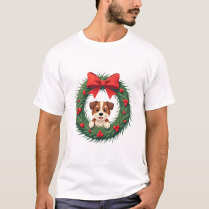 Süße Hundenase Weihnachtsgirlande Weihnachten Hund T-Shirt