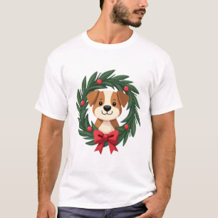 Süße Hundenase Weihnachtsgirlande Weihnachten Hund T-Shirt