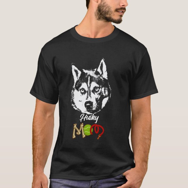 Süße Husky-Mama T-Shirt (Vorderseite)