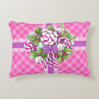 Süße Hütte Rosa und Lila Dekokissen