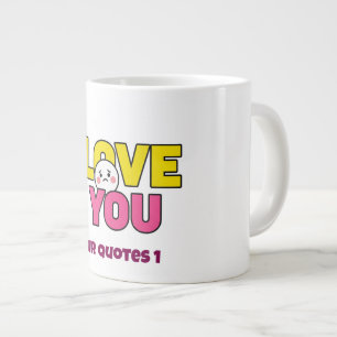 Süße I Love You Grafik für Geschenke und Bekleidun Jumbo-Tasse