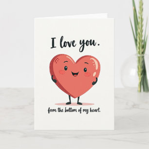 Süße Ich-liebe-dich-Herzens-Grußkarte Karte