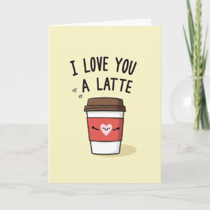Süße Ich liebe dich sehr Kaffee Karte