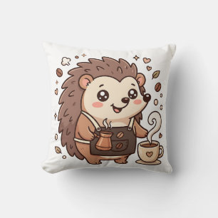 Süße Igel-Barista-Schürze-Wurfkissen Kissen