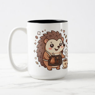 Süße Igel-Barista-Zweitön-Tasse Zweifarbige Tasse