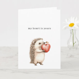 Süße Igel Herz Liebe Karte