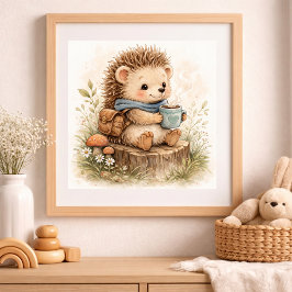 Süße Igel-Kinderkinderzimmer Poster