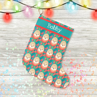 Süße Igel und Gummibärchen Großer Weihnachtsstrumpf