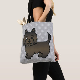 Süße Illustration eines dunklen Cairn Terrier Hund