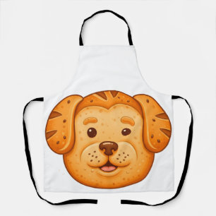 Süße Illustration eines Hundegesichts als gebacken Schürze