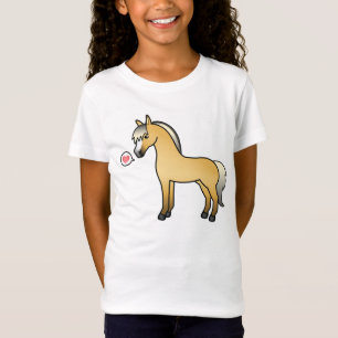 Süße Illustration eines norwegischen Fjordpferdes T-Shirt