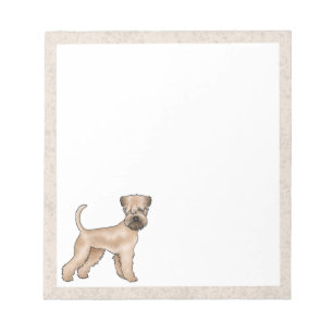 Süße Illustration eines Soft-Coated Wheaten Terrie Notizblock