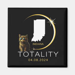 Süße Indiana Totale Sonnenfinsternis Katze Magnet