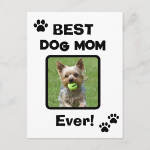 Süße individualisierte beste Hund Katze Mama Mutti Postkarte