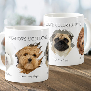 Süße individuelle Foto-Farbpalette-Farbfeld-Hündch Kaffeetasse