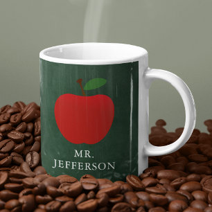 Süße individuelle Lehrerin-Rot-Apfel-Schultafel Kaffeetasse