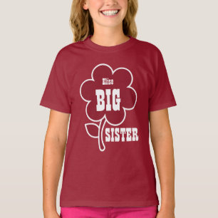Süße individuelle Namen-GROßE SCHWESTER Marone Blu T-Shirt