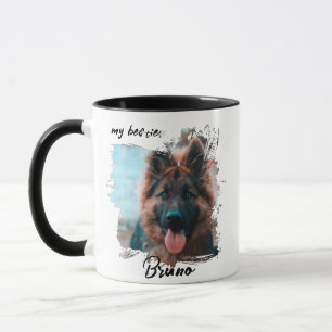 Süße individuelle Typografie Hunde-Foto beste Freu Tasse