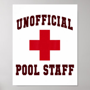 Süße inoffizielle Poolmitarbeiter Strandkreuzfahrt Poster