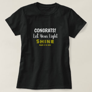 Süße inspirierende Bibelvers-Abschlussfeier Schwar T-Shirt