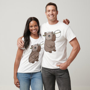 Süße intelligente Capybara mit Nerd-Brille T-Shirt