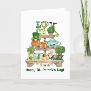 Süße irische Nippes-Auslage Frohen St. Patrick's D Feiertagskarte