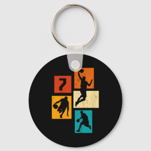 Süße Jahre Spieler Alt 7. Basketball 7 Basketball Schlüsselanhänger