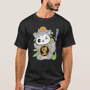 Süße japanische ästhetische Wölfin mit Hoffnung-Ka T-Shirt