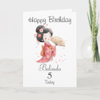 Süße japanische/Geisha-Geburtstagsfeier