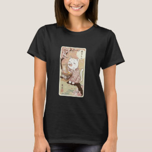 Süße japanische Katzen-Ramen-Kirschblüten-Ästhetik T-Shirt