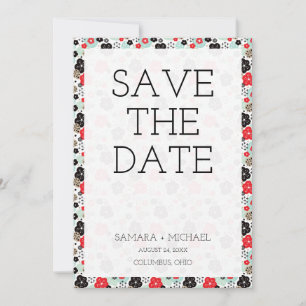 Süße japanische Muster gestalten Save-the-Date Save The Date