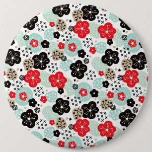 Süße japanische Musterdesigns Button
