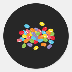 Süße Jelly Beans Candy Liebhaber Tee Oster Foodie Runder Aufkleber