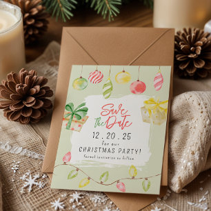 Süße Jingle & Mingle Grüne Weihnachtsfeier Save The Date