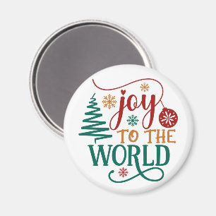Süße 'Joy to the World' Weihnachten Magnet
