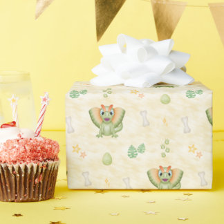 Süße Jungen Dino Geburtstag Dinosaurier Geschenkpapier