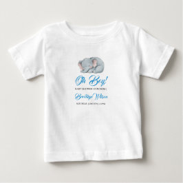 Süße Jungen-Elefanten-Aquarell-Baby-Party Baby T-shirt