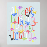 Süße Jungen-Kinderzimmer-Dinosaurier-ABC-Alphabet-
