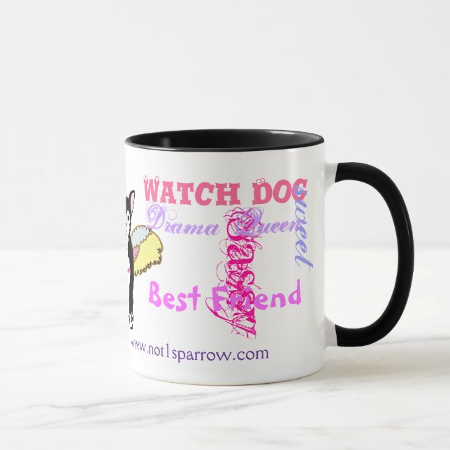Süsse K-9 mit einer Ursachen-Tasse Tasse (Rechts)