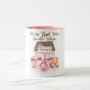 Süße Kaffee-Gnome-Tasse Zweifarbige Tasse