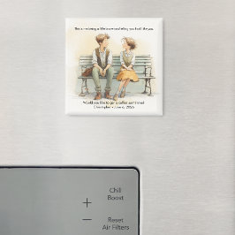 Süße Kaffee-Knfession zum ersten Date Magnet
