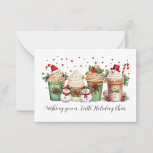 Süße Kaffee-Weihnachts-Geschenkkartenhalter für Le Mitteilungskarte